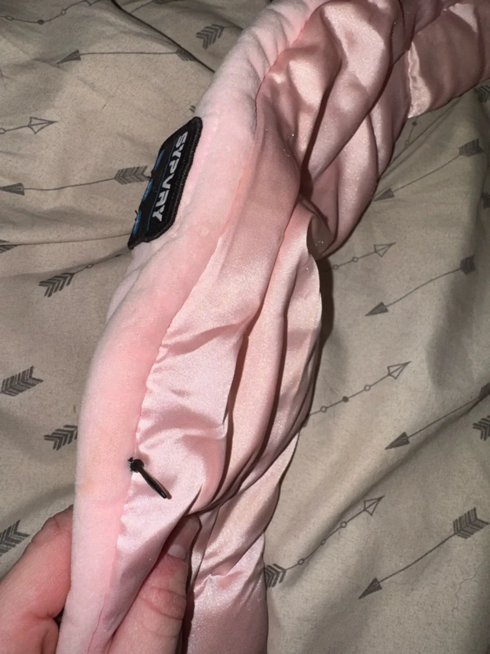 Shiatsu Pink Heated Eye Mask with Satin Pouch